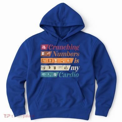 Accountant Bookkeeper Accounting Crunching Numbers Funny Cool Gift Hoodie