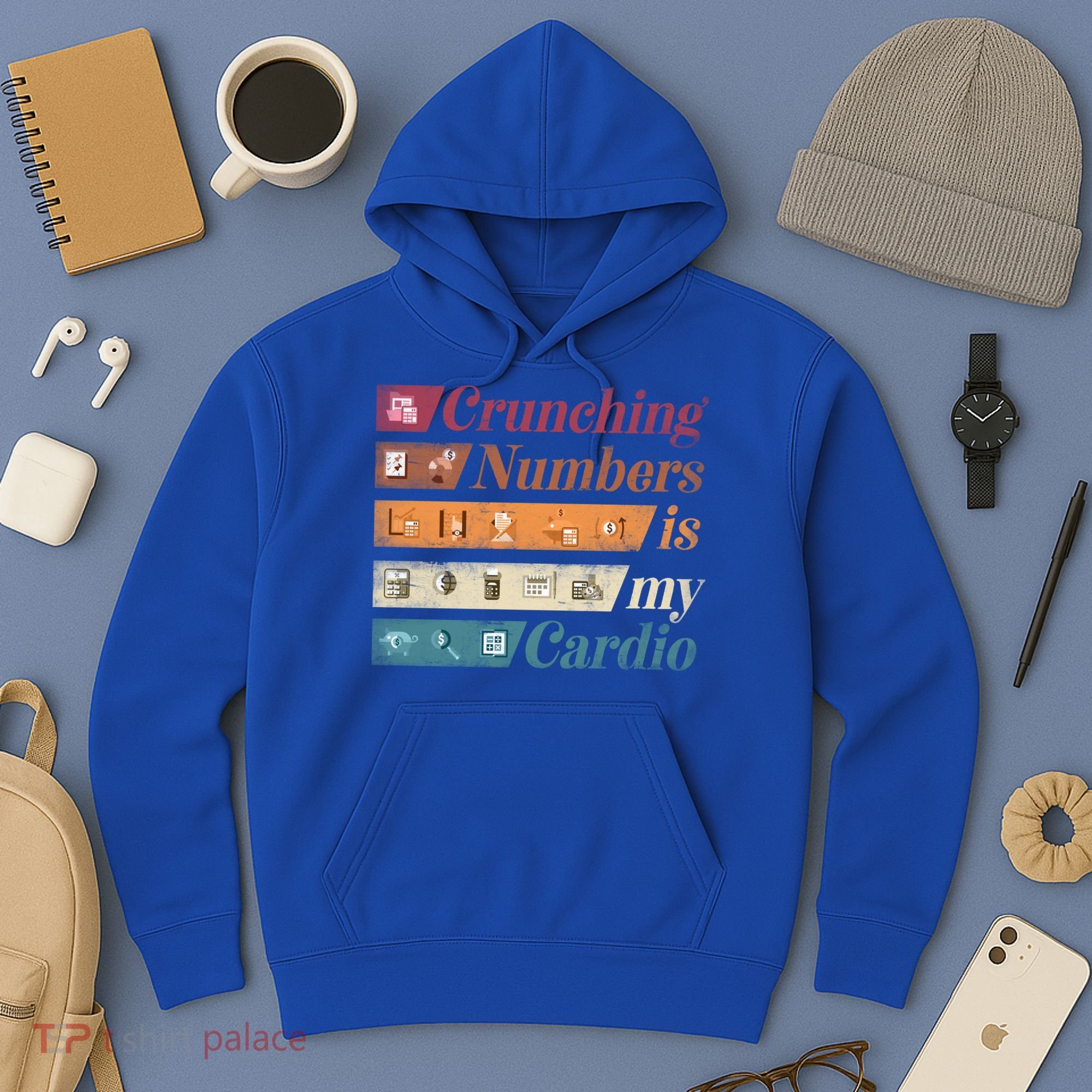 Accountant Bookkeeper Accounting Crunching Numbers Funny Cool Gift Hoodie