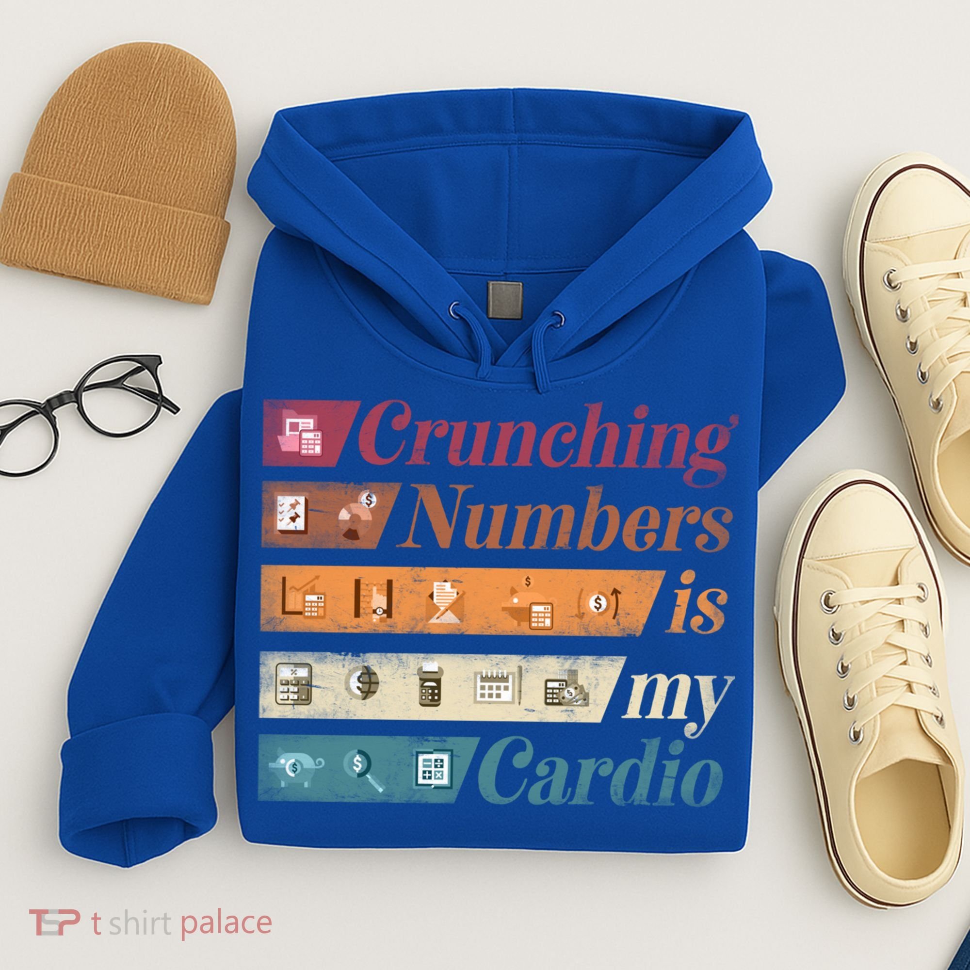 Accountant Bookkeeper Accounting Crunching Numbers Funny Cool Gift Hoodie