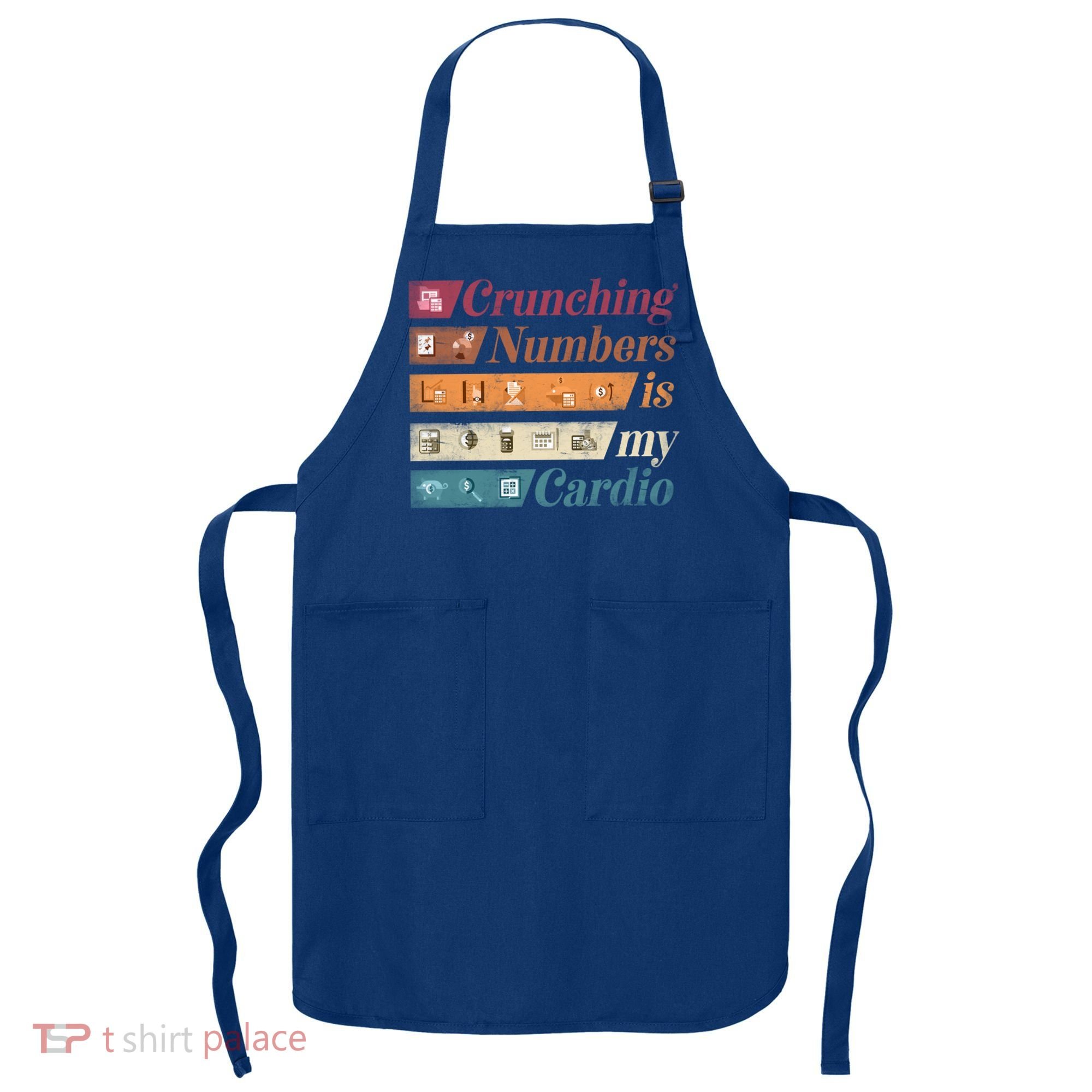 Accountant Bookkeeper Accounting Crunching Numbers Funny Cool Gift Apron
