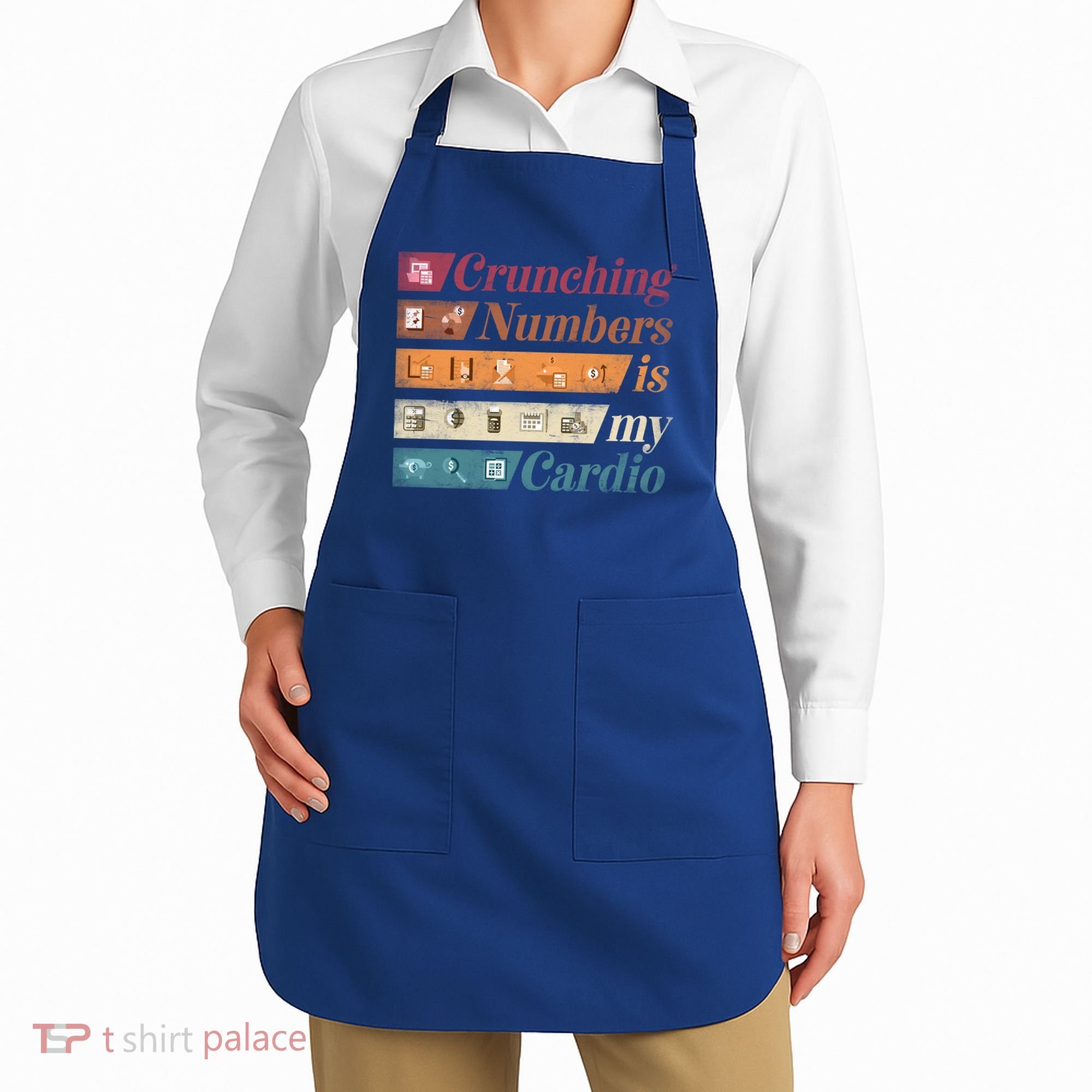 Accountant Bookkeeper Accounting Crunching Numbers Funny Cool Gift Apron