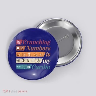 Accountant Bookkeeper Accounting Crunching Numbers Funny Cool Gift Button