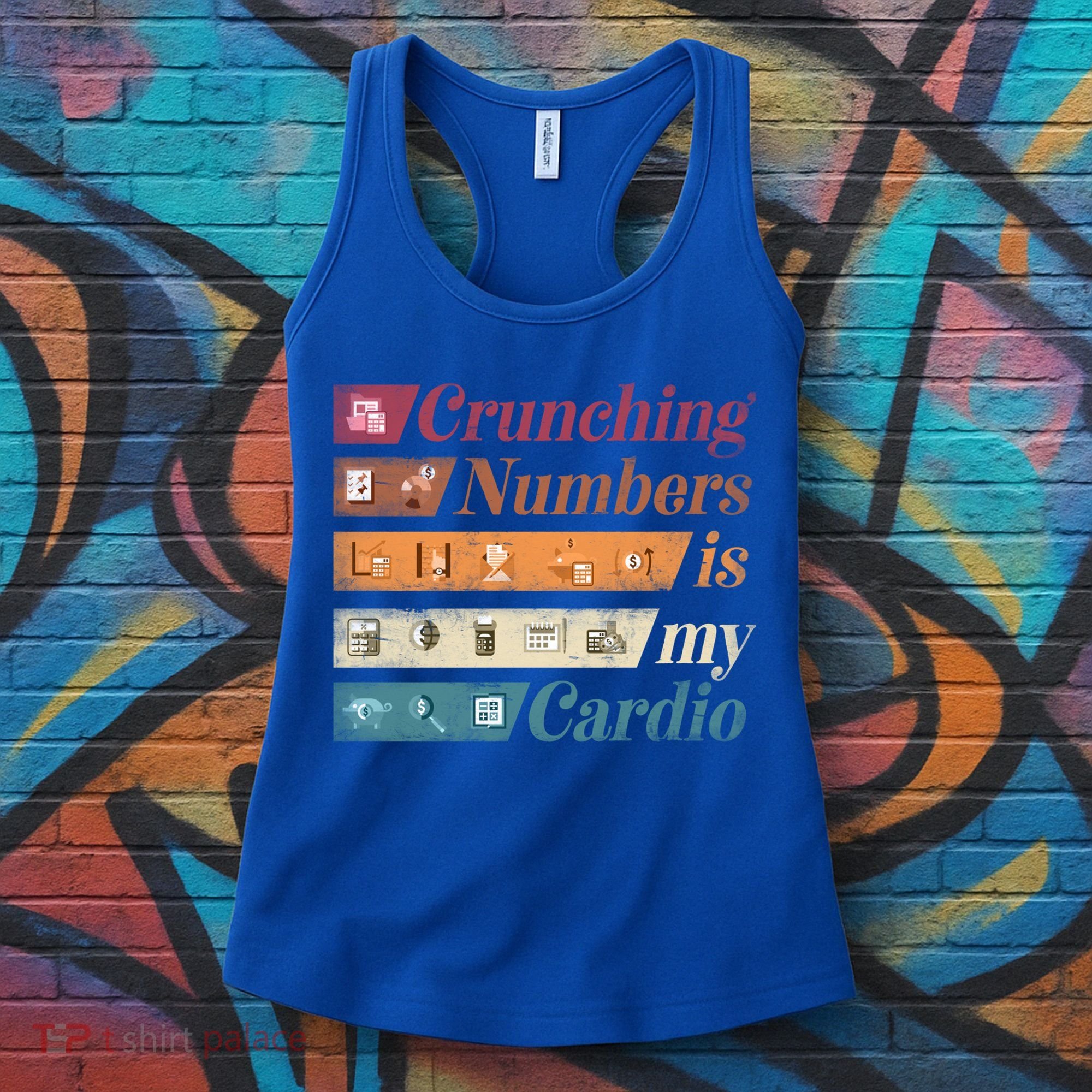 Accountant Bookkeeper Accounting Crunching Numbers Funny Cool Gift Women's Tank Top