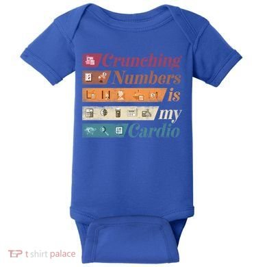 Accountant Bookkeeper Accounting Crunching Numbers Funny Cool Gift Baby Bodysuit