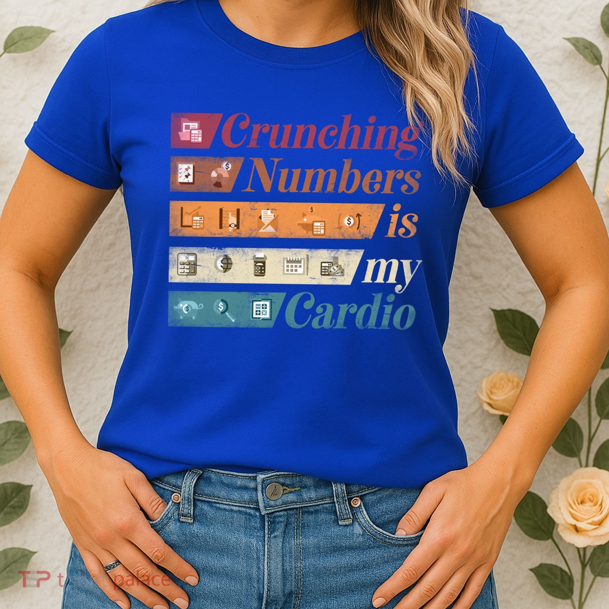 Accountant Bookkeeper Accounting Crunching Numbers Funny Cool Gift Women's T-Shirt