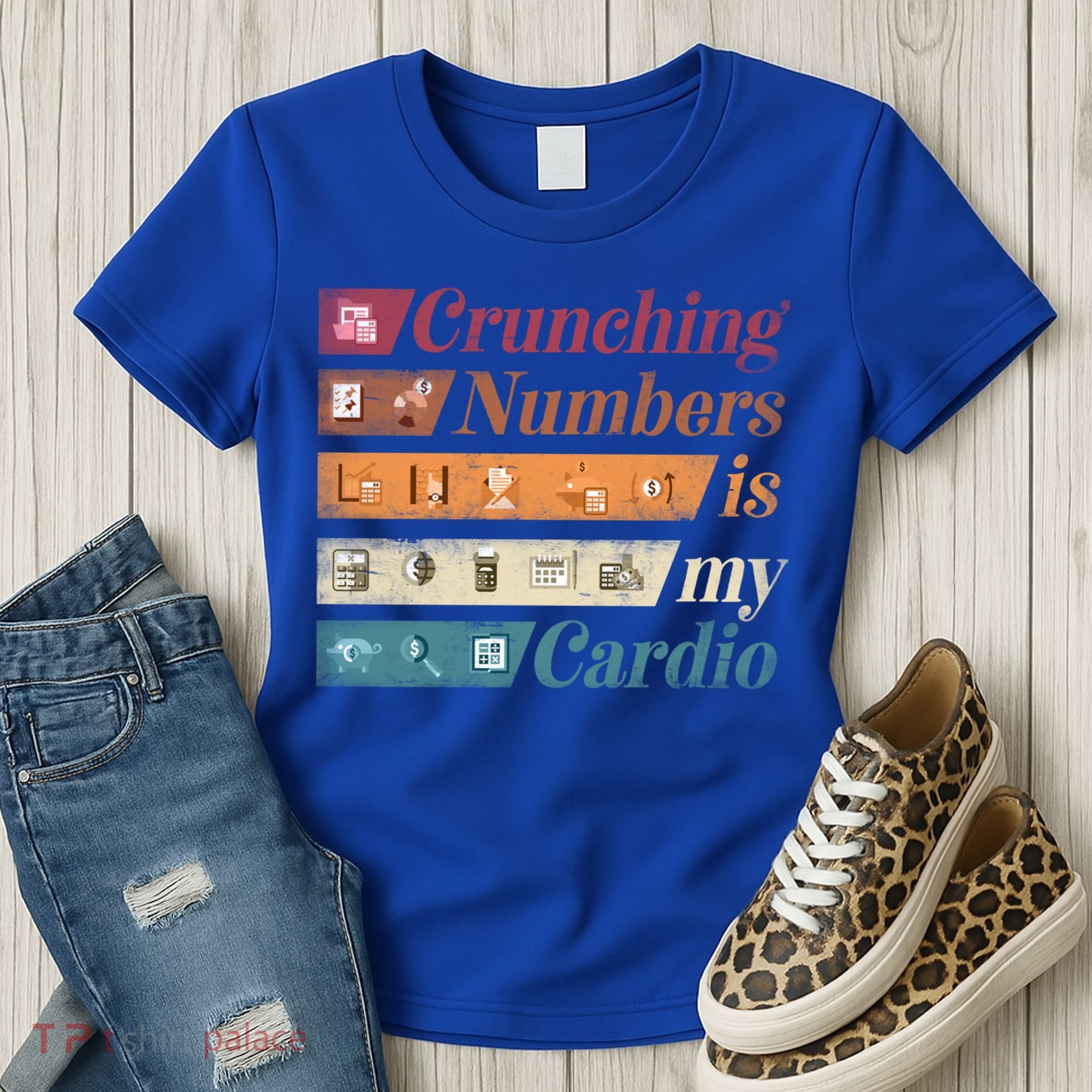 Accountant Bookkeeper Accounting Crunching Numbers Funny Cool Gift Women's T-Shirt