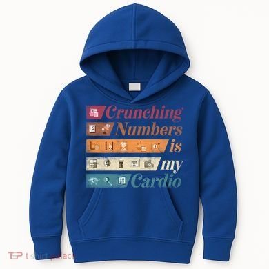 Accountant Bookkeeper Accounting Crunching Numbers Funny Cool Gift Kids Hoodie