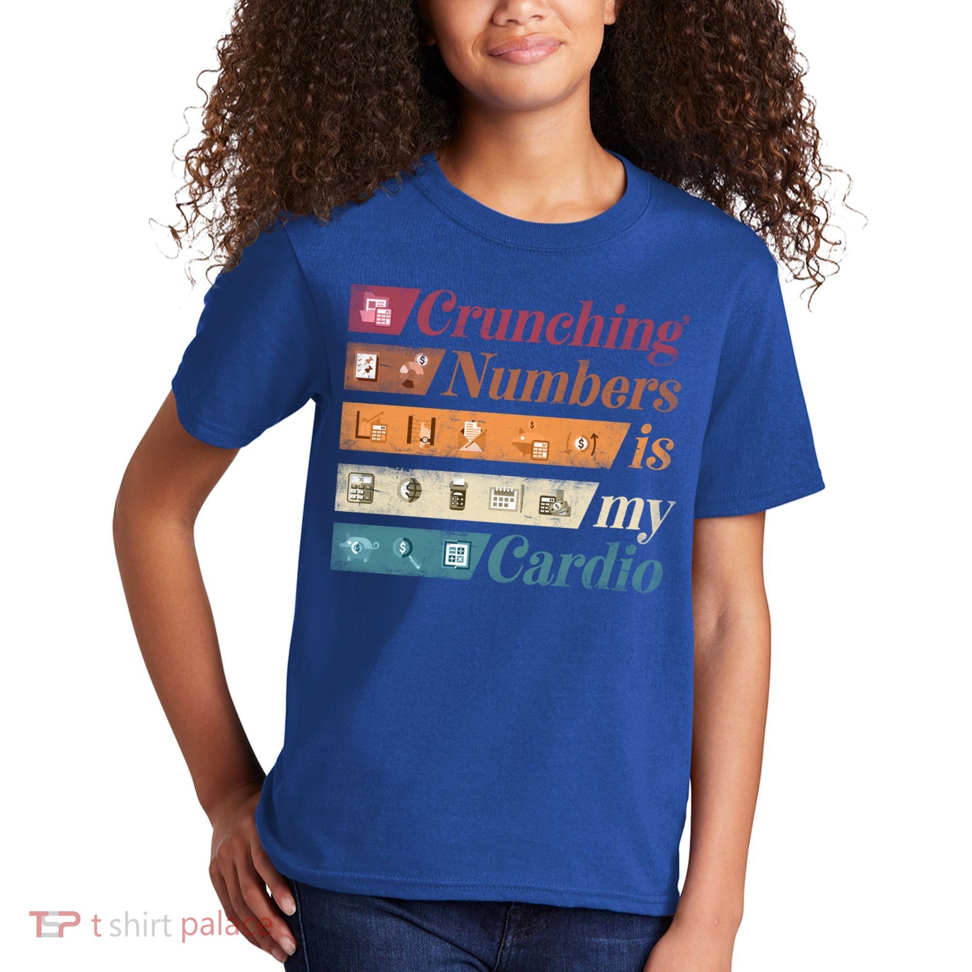 Accountant Bookkeeper Accounting Crunching Numbers Funny Cool Gift Kids T-Shirt