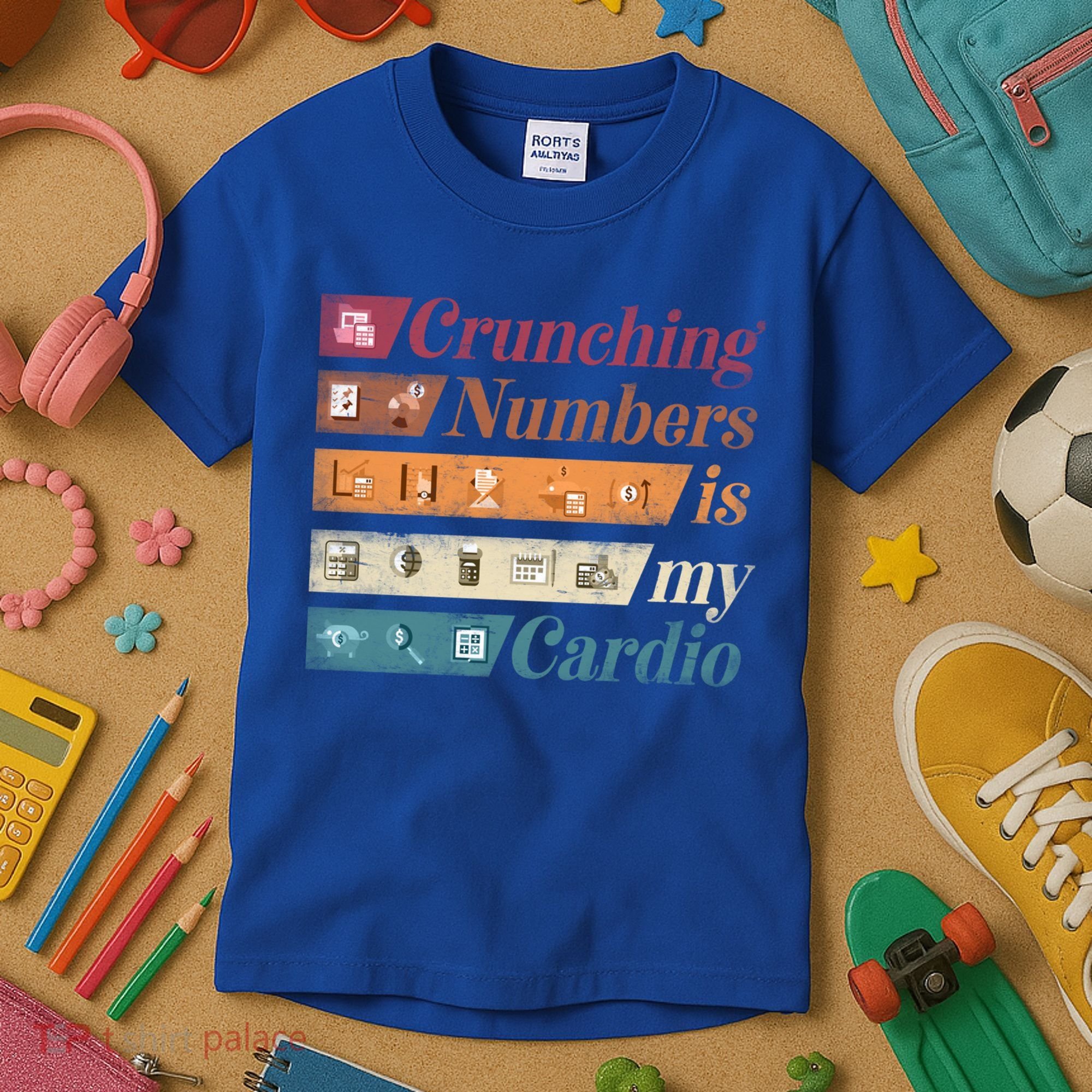 Accountant Bookkeeper Accounting Crunching Numbers Funny Cool Gift Kids T-Shirt
