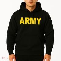 Army Black And Yellow Imprint Hoodie thumb 2
