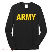 Army Black And Yellow Imprint Long Sleeve Shirt thumb 0