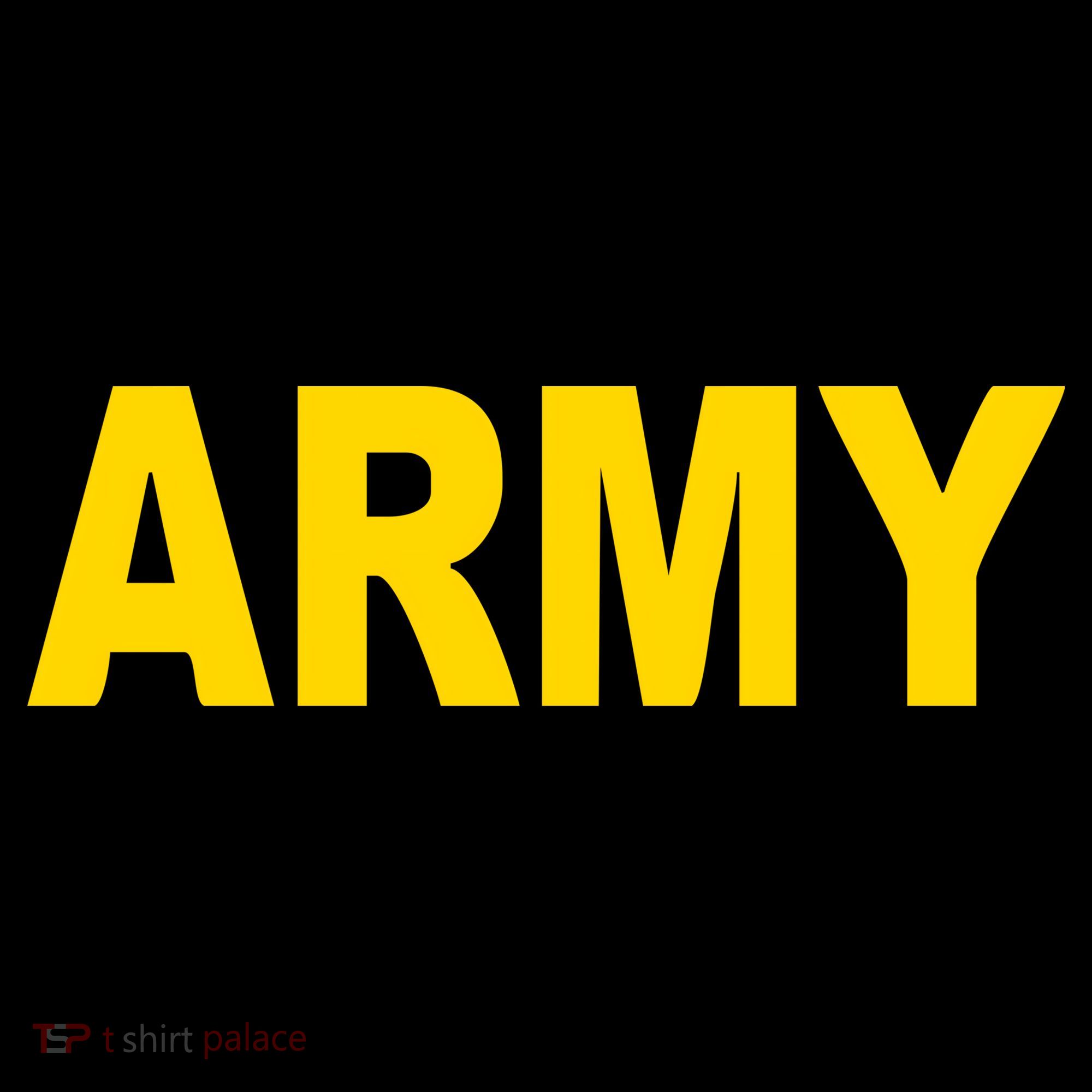 Army Black And Yellow Imprint Sweatshirt
