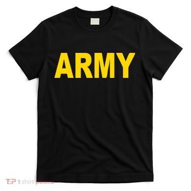 Army Black And Yellow Imprint T-Shirt