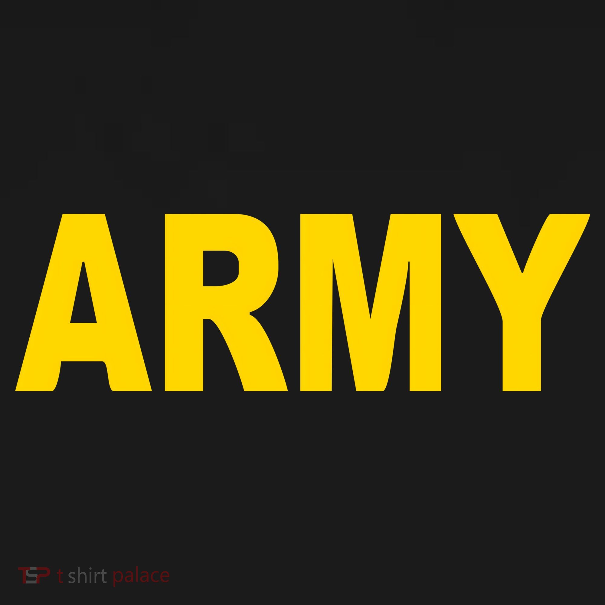 Army Black And Yellow Imprint Coaster