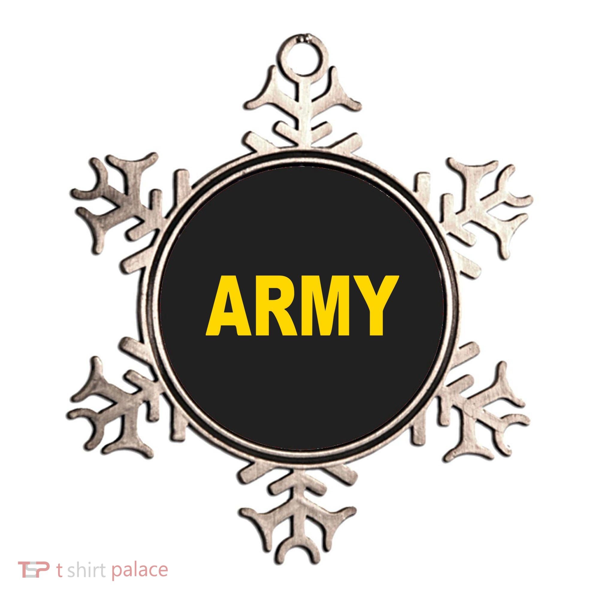 Army Black And Yellow Imprint Ornament