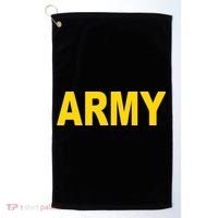 Army Black And Yellow Imprint Golf Towel thumb 0