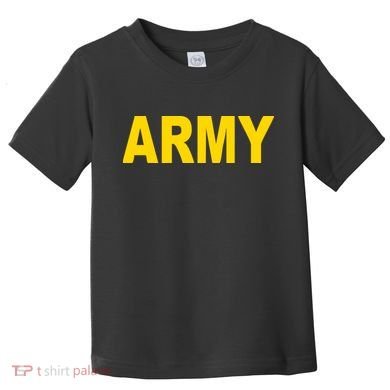 Army Black And Yellow Imprint Toddler T-Shirt