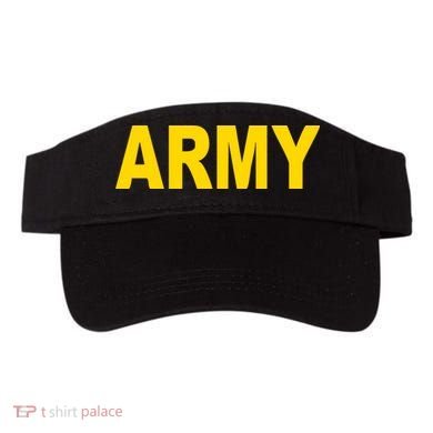 Army Black And Yellow Imprint Visor