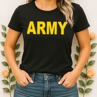 Army Black And Yellow Imprint Women's T-Shirt thumb 2
