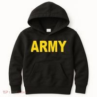 Army Black And Yellow Imprint Kids Hoodie thumb 0