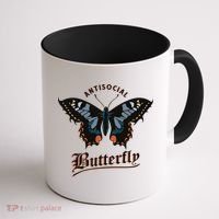 Antisocial Butterfly Coffee Mug thumb 1