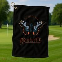 Antisocial Butterfly Golf Towel thumb 1