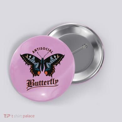 Antisocial Butterfly Button