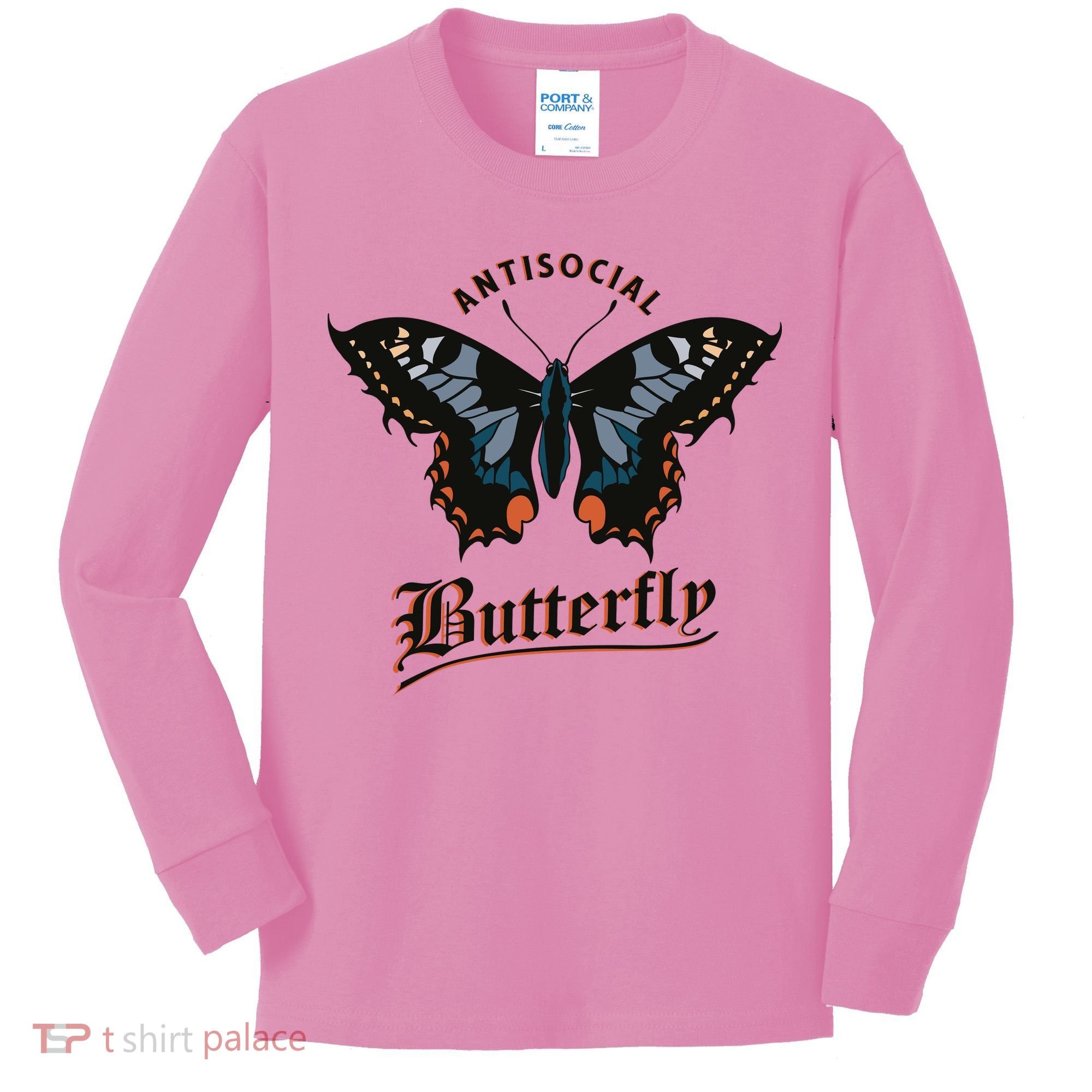 Antisocial Butterfly Kids Long Sleeve Shirt