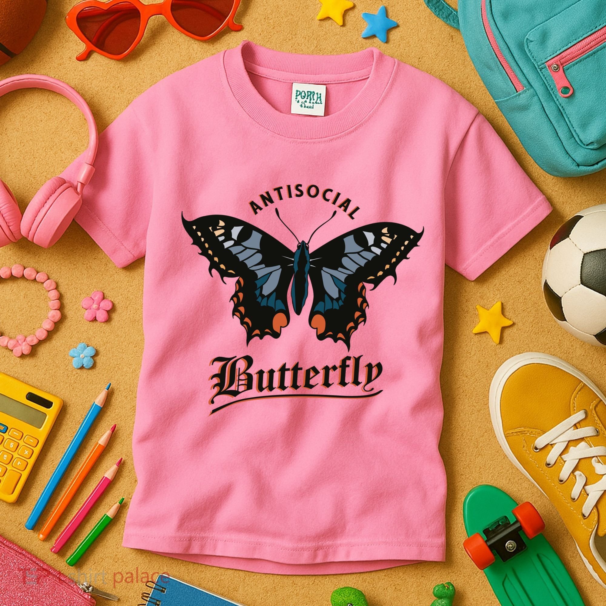 Antisocial Butterfly Kids T-Shirt