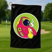 Astronaut Bong Golf Towel thumb 1