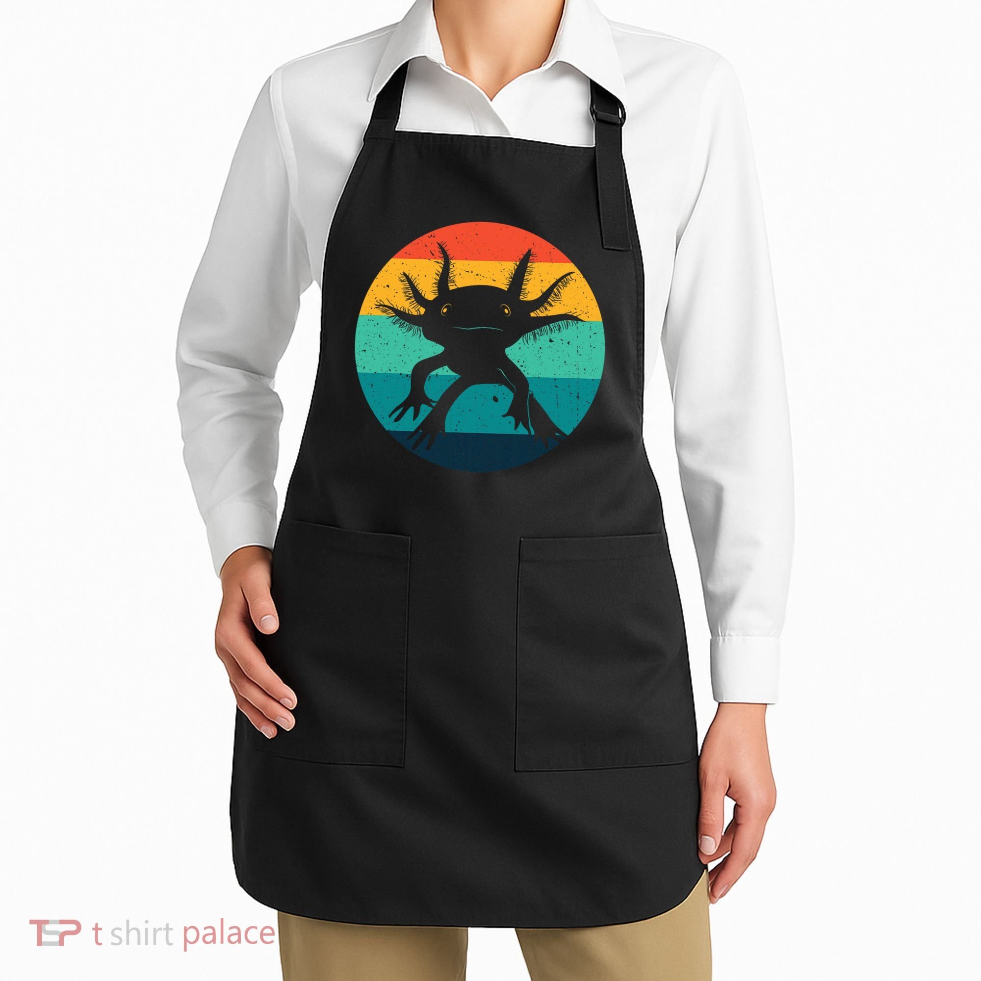 Ambystomatidae Breeder Axolotl Animal Funny Retro  Apron