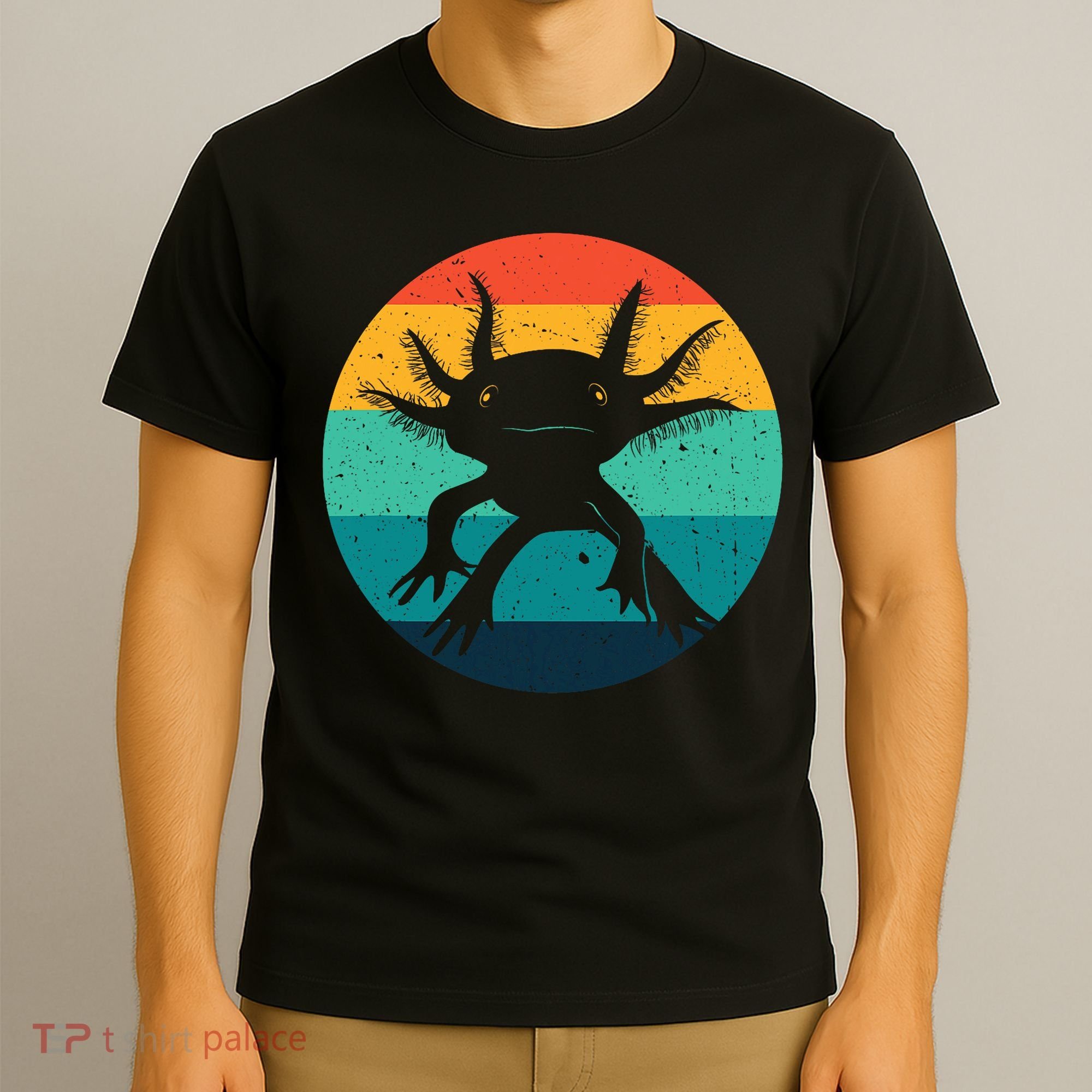 Ambystomatidae Breeder Axolotl Animal Funny Retro  T-Shirt