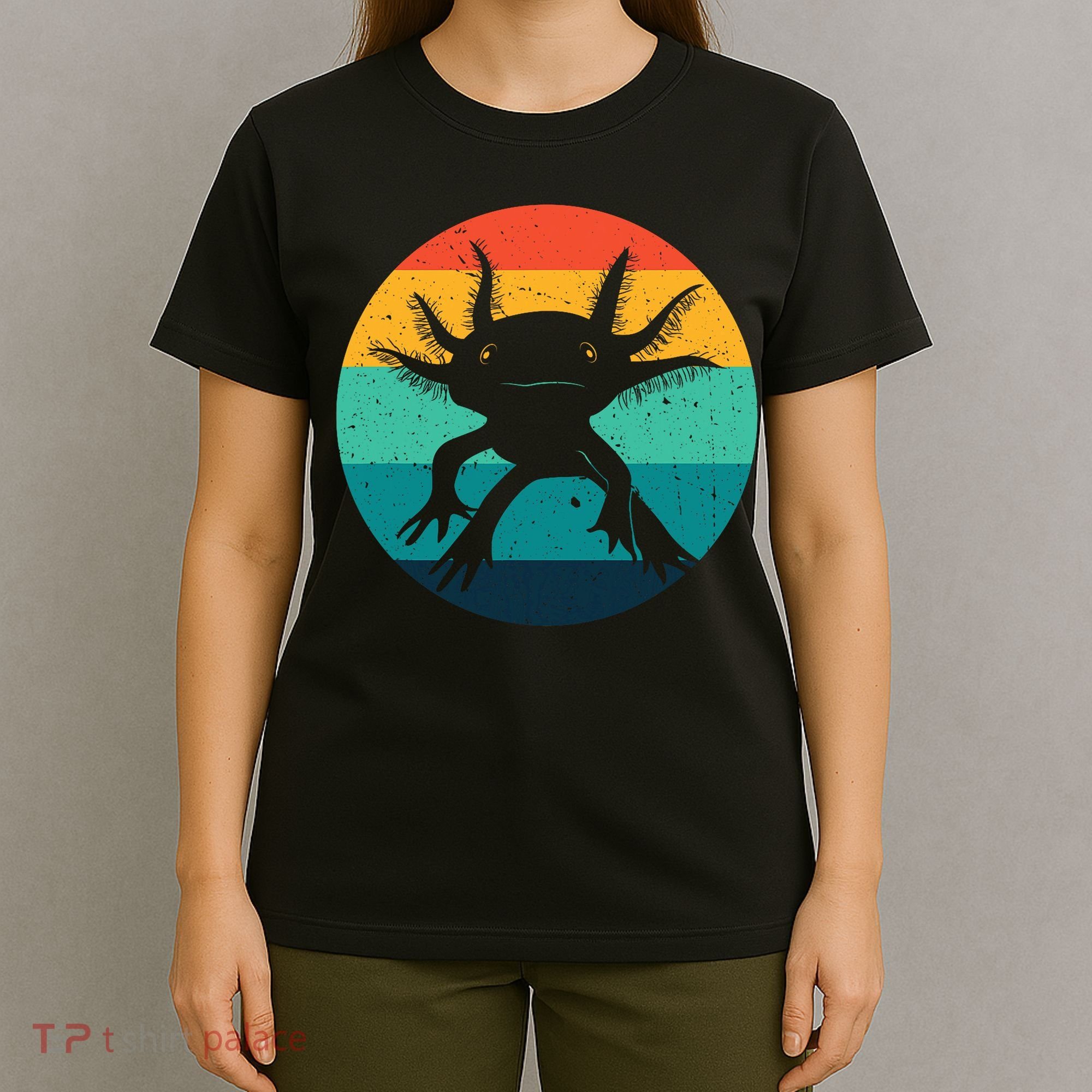 Ambystomatidae Breeder Axolotl Animal Funny Retro  T-Shirt