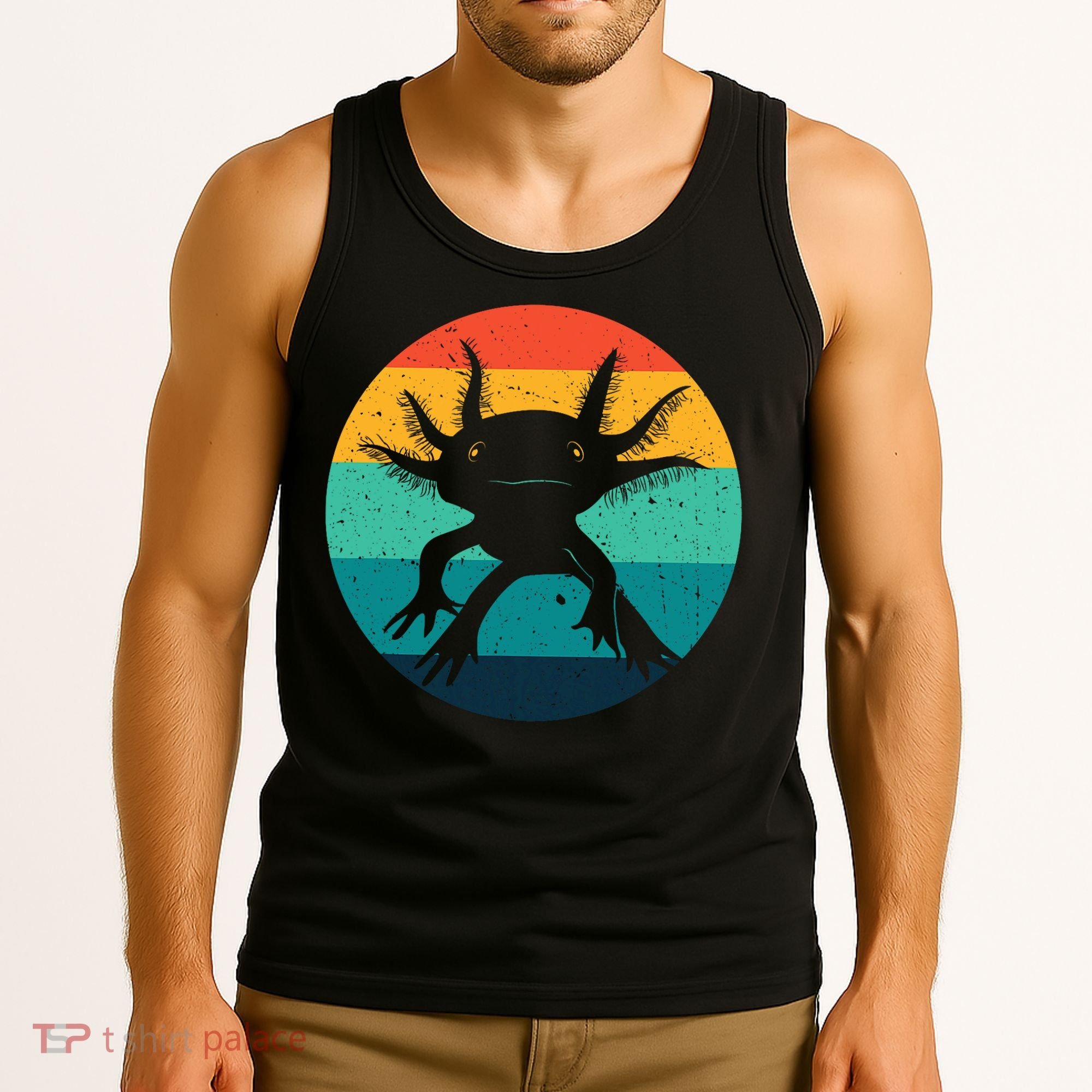 Ambystomatidae Breeder Axolotl Animal Funny Retro  Tank Top