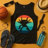 Ambystomatidae Breeder Axolotl Animal Funny Retro  Tank Top thumb 4
