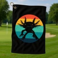 Ambystomatidae Breeder Axolotl Animal Funny Retro  Golf Towel thumb 1