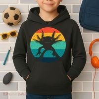 Ambystomatidae Breeder Axolotl Animal Funny Retro  Kids Hoodie thumb 2
