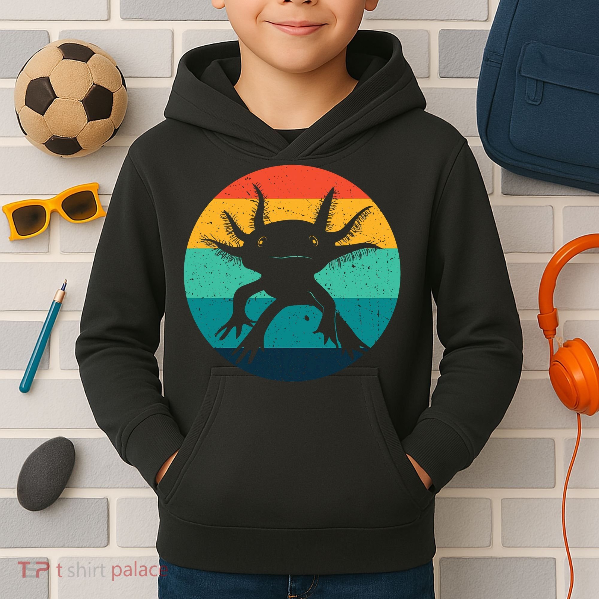 Ambystomatidae Breeder Axolotl Animal Funny Retro  Kids Hoodie