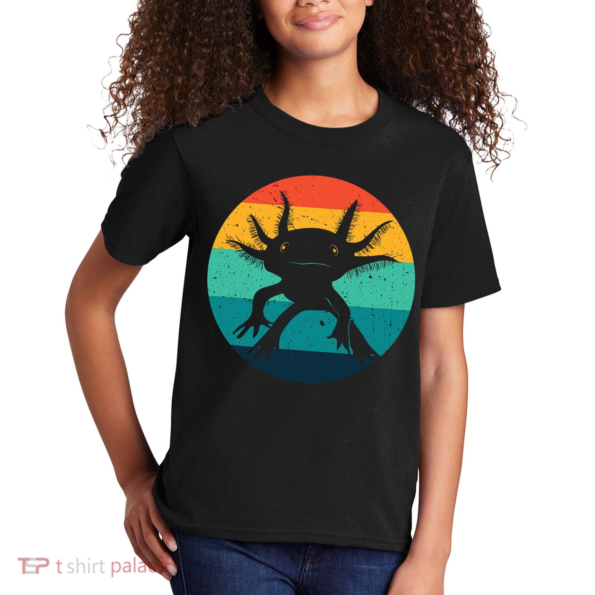 Ambystomatidae Breeder Axolotl Animal Funny Retro  Kids T-Shirt