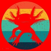Ambystomatidae Breeder Axolotl Animal Funny Retro  Santa Hat thumb 1