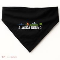Alaska Bound Airplane Luggage And Mountains USA-Made Doggie Bandana thumb 0