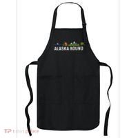 Alaska Bound Airplane Luggage And Mountains Apron thumb 0