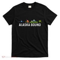 Alaska Bound Airplane Luggage And Mountains T-Shirt thumb 0