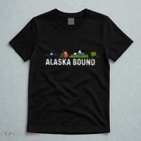Alaska Bound Airplane Luggage And Mountains T-Shirt thumb 5