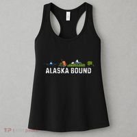 Alaska Bound Airplane Luggage And Mountains Women's Tank Top thumb 3