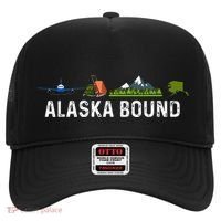 Alaska Bound Airplane Luggage And Mountains Hat thumb 0