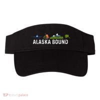 Alaska Bound Airplane Luggage And Mountains Visor thumb 0