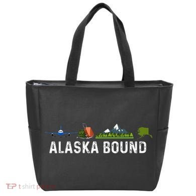 Alaska Bound Airplane Luggage And Mountains Tote Bag