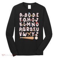 Alphabet Baseball Abcs Letters Teacher Long Sleeve Shirt thumb 0