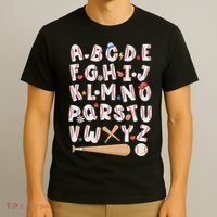 Alphabet Baseball Abcs Letters Teacher T-Shirt thumb 3